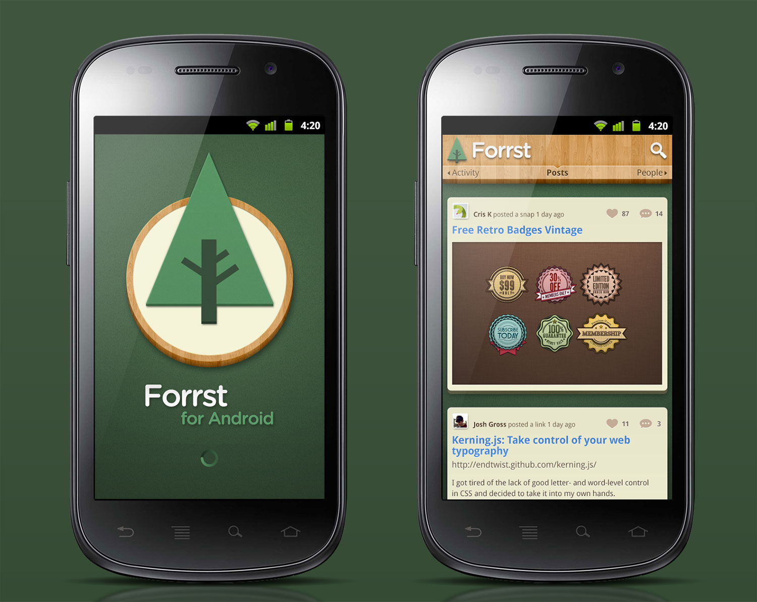 Forrst Android UI Design - Geng Gao  App Design